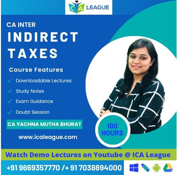 CA Inter Indirect Taxes May 23 by CA Yachana Mutha